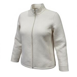 Allison Daley Cream Quilted Puffer Jacket Sz X-Large